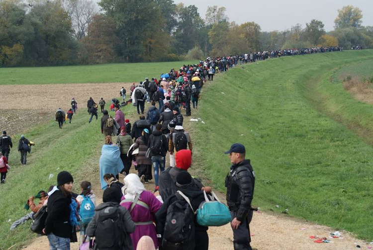 Undocumented migrants pouring into Europe.