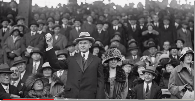 Washington's Bucky Harris scores on his home run in the fourth inning of Game 7 of the 1924 World Series. At right is New York Giants catcher Hank Gowdy. Courtesy National Photo Company (staff photo) - From the National Photo Company Collection (Library of Congress).