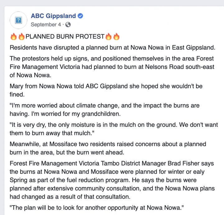 ABC Gippsland Controlled Burn