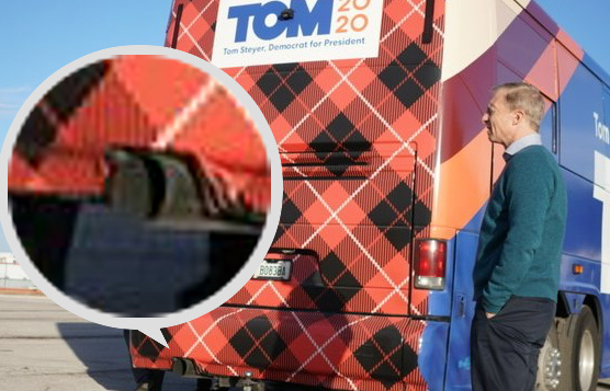 Tom Steyer Campaign Bus
