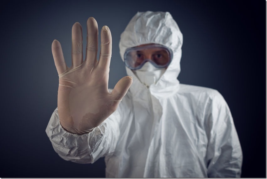 Medical Health Care Worker Showing Stop Sign