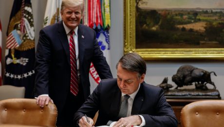 Bolsonaro with U.S. President Donald Trump at the White House