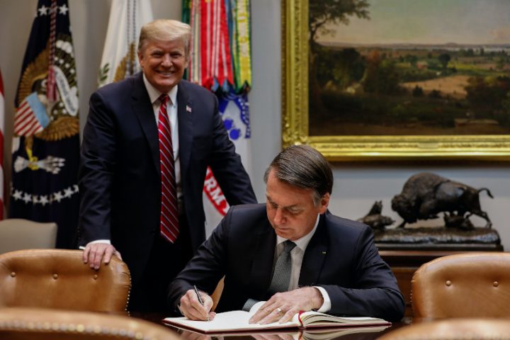 Bolsonaro with U.S. President Donald Trump at the White House