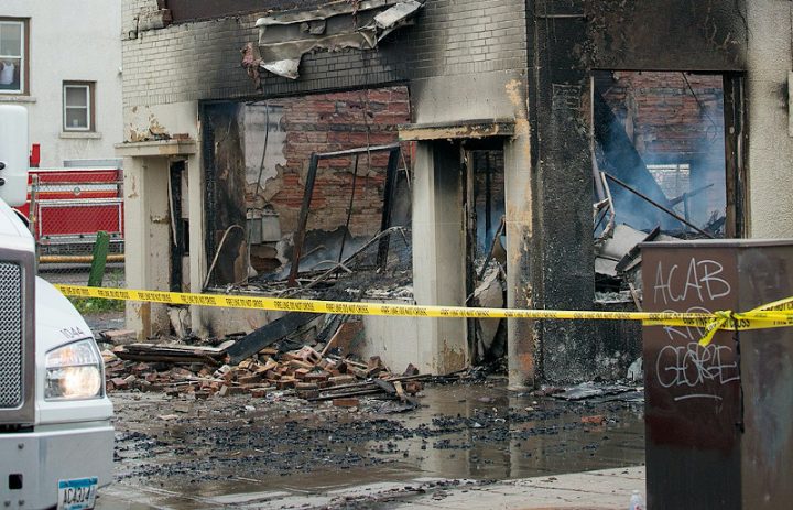 George Floyd Protests - Burned Out Buillding