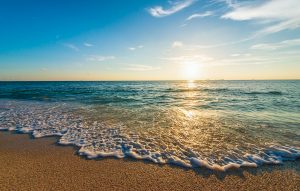 sea level, ocean, waves, sunset, sunrise, 123rf.com