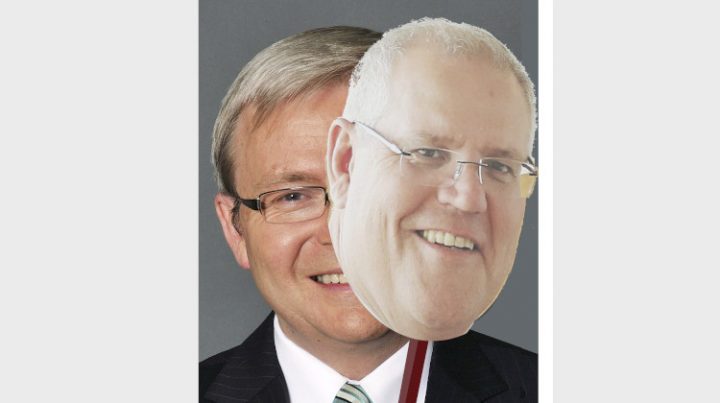 Kevin Rudd Scott Morrison Mask