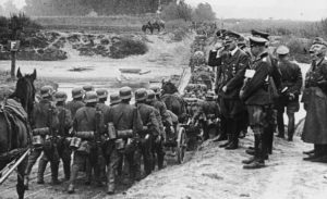 Hitler Watching Soldiers March into Poland