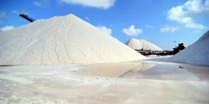 Salt mine mountains in Torrevieja Spain Lithium