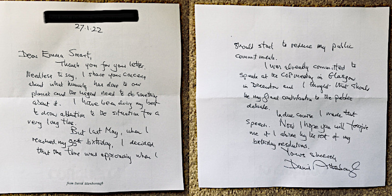 Emma Smart Attenborough Letter