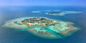 Maldives islands Bodufolhudhoo and Nika Island