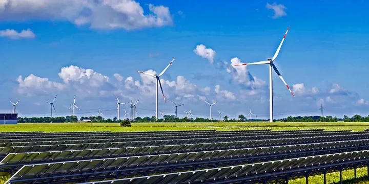 Wind and Solar Park Nordfriesland Germany