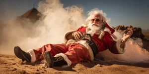 Santa in the heat