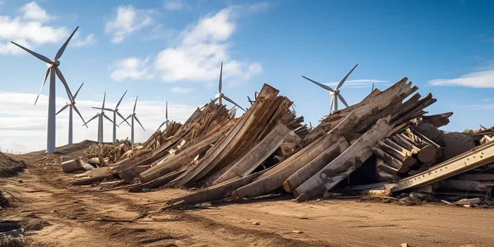 Wind turbine blades wasted unable to be recycled