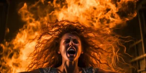 hair on fire midjourney