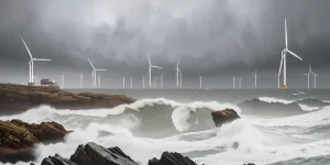 Offshore windfarm rocky shore
