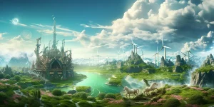 green fantasy future unicorns mj sd