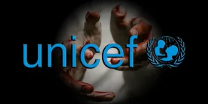 unicef blood on hands