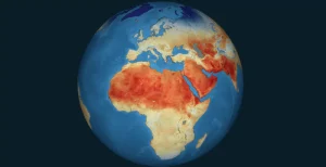 Land-surface temperature from the Copernicus Sentinel-3 satellite (Photo: ESA)