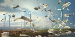 wind turbines money dollars