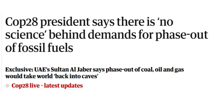 Al Jaber No Science behind phasing out fossil fuels