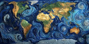 charlesrotter_Global_weather_maps_in_the_style_of_van_gogh