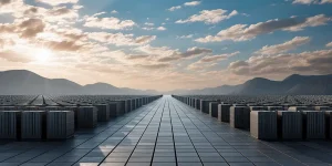 charlesrotter_a_paved_landscape_filled_with_grid_scale_battery