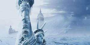 Day_After_tomorrow_of_snow_covered_statue of liberty Midjourney