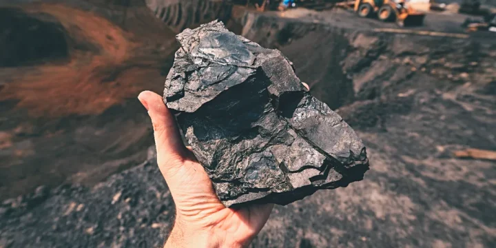 Coal on the palm - Czech Republic