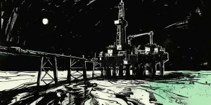 charlesrotter_North_Sea_Oil_rig_midjourney