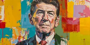 charlesrotter_Ronald_Reagan_in_the_style_of_picasso_midjourney