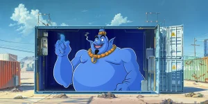 charlesrotter_Disneys_Alladdins_Genie_An_industrial_container_midjourney