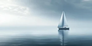 charlesrotter_a_sailboat_on_windless_seas_sails_midjourney
