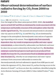 Feldman-2015-CO2-forcing-is-derived-from-temperature-and-modeled-spectra