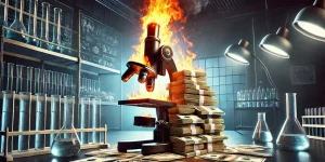 burning money microscope