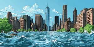 charlesrotter_Manhattan_inundated_by_rising_seas_in_the_midjourney