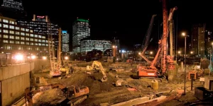 night time construction