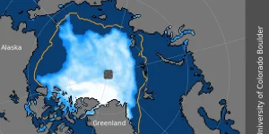 Arctic Sea Ice extent Sep19 2025